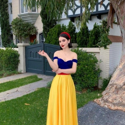 Off the shoulder royal blue velvet and yellow stain prom dresses