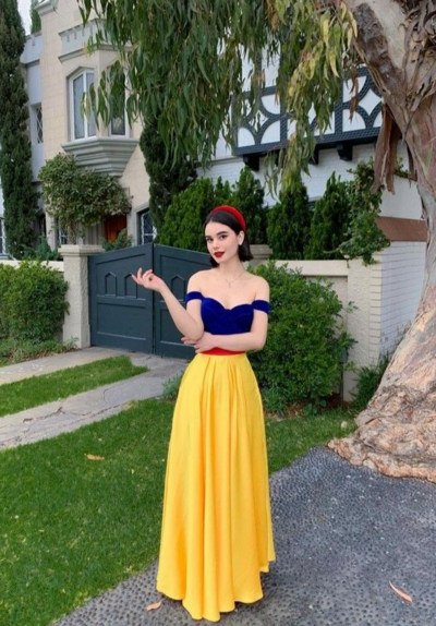 Off The Shoulder Royal Blue Velvet and Yellow Stain Prom Dresses