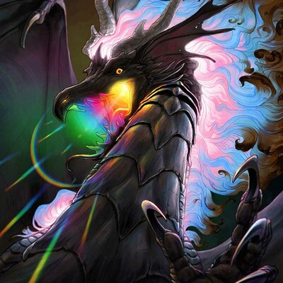 11x14 "brightest flame" dragon metallic pride print