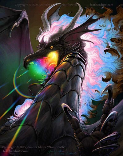 11x14 "Brightest Flame" Dragon Metallic Pride Print