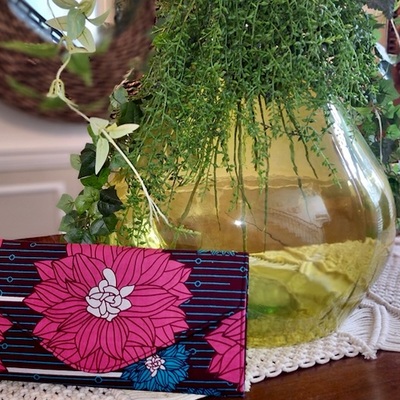 Ankara print large clutch