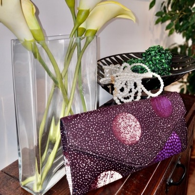 Ankara print large clutch