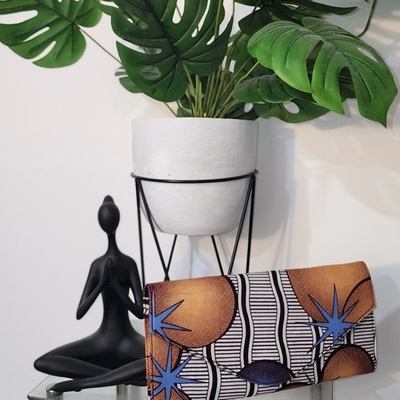 Ankara print large clutch