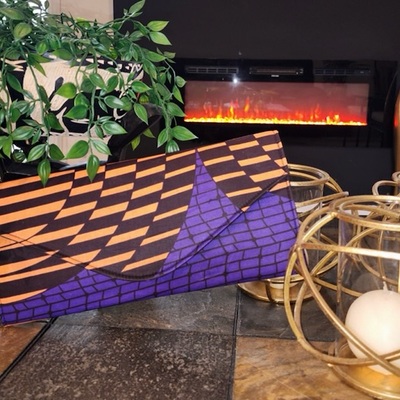 Ankara print large clutch