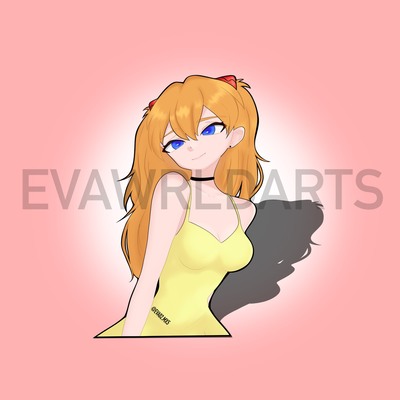 Yellow Dress Asuka Sticker
