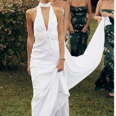 Sexy sheath beach boho wedding dress bridal gown wedding gown