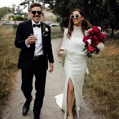 Elegant sheath long sleeve beach boho wedding dress bridal gown wedding gown