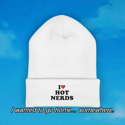 I LOVE HOT NERDS BEANIES