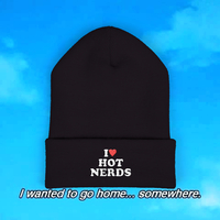 I LOVE HOT NERDS BEANIES - Thumbnail 1