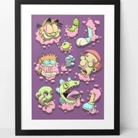 A3 Print by Dhani Barragan "DECONSTRUCTED CHUNKS VOL.1 [ZOMBIE PARTY]" - Thumbnail 1