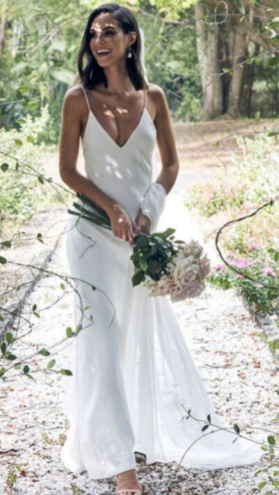 Sexy A Line Beach Boho Wedding Dress Bridal Gown Wedding Gown