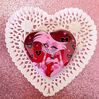 Valentine's Hazbin Hotel Heart Button Badges - Thumbnail 2