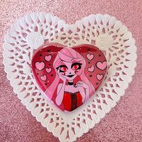 Valentine's Hazbin Hotel Heart Button Badges - Thumbnail 3
