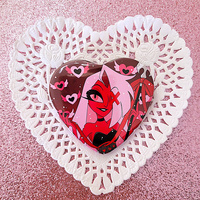 Valentine's Hazbin Hotel Heart Button Badges - Thumbnail 4