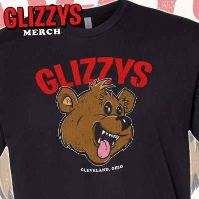 Glizzys bear t-shirt on black