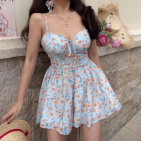 Fashionable and versatile design halter neck strappy suspender skirt pants - Thumbnail 3