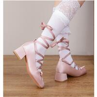 Cross Strap High Heels Ballet Style Shoes - 3 colors - Thumbnail 1