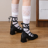 Cross Strap High Heels Ballet Style Shoes - 3 colors - Thumbnail 5