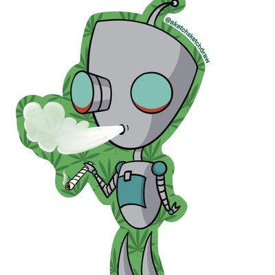 Smoke break gir prismatic sticker 