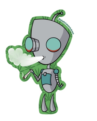 Smoke Break Gir Prismatic Sticker 