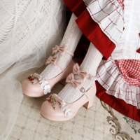 Japanese Style Sweet Bow Lace Kawaii Shoes - Thumbnail 6