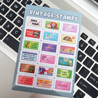 Vintage Stamps Sticker Sheet - Thumbnail 1