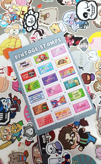 Vintage Stamps Sticker Sheet