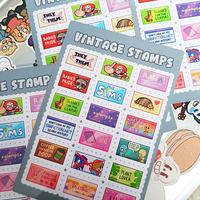 Vintage Stamps Sticker Sheet - Thumbnail 2