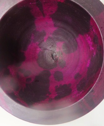 Midnight Berry Elegance Handcarved Wooden Bowl