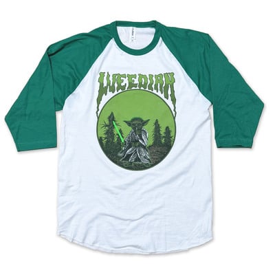 Weedian yoda - raglan baseball t shirt