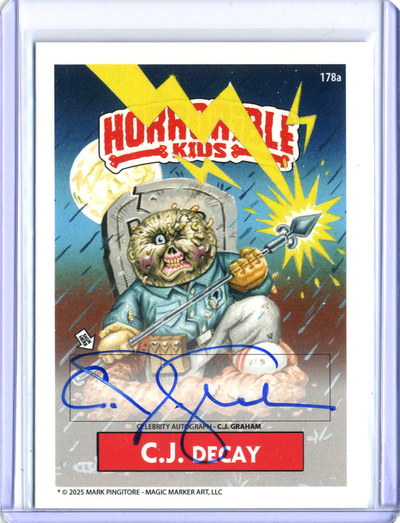 Horrorible Kids C.J. GRAHAM - CELEBRITY AUTO Card