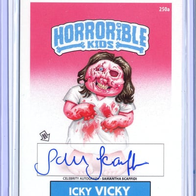 Horrorible kids samantha scaffidi - celebrity auto card