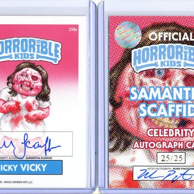 Horrorible kids samantha scaffidi - celebrity auto card