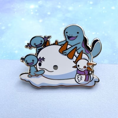 Swamp boys snowman hard enamel pin