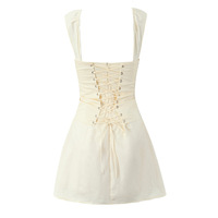 Low-cut backless dress with waist-hugging straps - Thumbnail 2