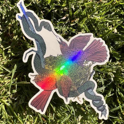 Sticker - brown thrush