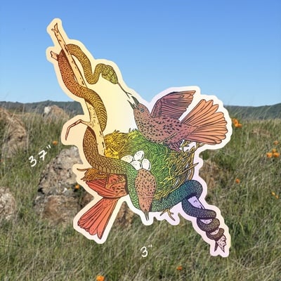 Sticker - brown thrush