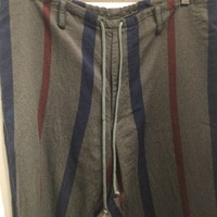 Y's for Men striped wool easy pants - Thumbnail 1