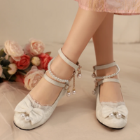Elegant Pearl-Adorned High Heels for Women - Thumbnail 3