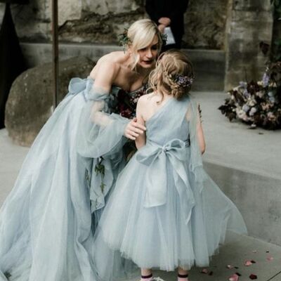 Unique ball gown tulle puffy beach boho wedding dress bridal gown wedding gown