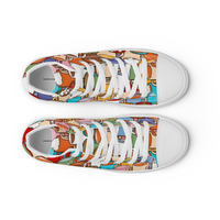 Coffee Cups Womens high top canvas shoes - Thumbnail 5