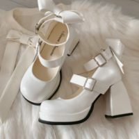 Kawaii Bow Mary Jane High Heels - Thumbnail 5