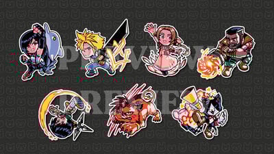 FF VII 3" Charms