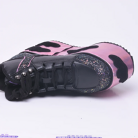 Punk Style Lace-Up High Heel Wedge Shoes - Thumbnail 1