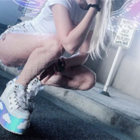 Punk Style Lace-Up High Heel Wedge Shoes - Thumbnail 9