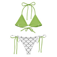 Lizzard Lime All-over print recycled string bikini - Thumbnail 1