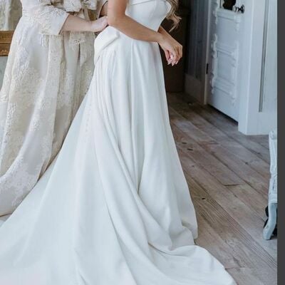 Elegant sheath strapless beach boho wedding dress bridal gown wedding gown