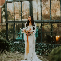 Boho Lace Victorian Hippie Boho Wedding Dress, Bohemian Wedding Gown Bridal Dress - Thumbnail 1