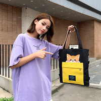 Canvas bag Women's adjustable crossbody bag - Thumbnail 2