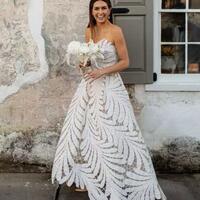 Luxury Ball Gown Lace Wedding Dress Bridal Gown Wedding Gown - Thumbnail 1